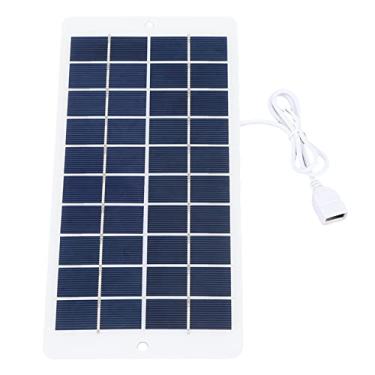 Imagem de Uxsiya Carregador de painel solar para telefone, 4,5 W 5 V saída USB painel de carregamento solar monocristalino painel solar externo carregador de painel solar