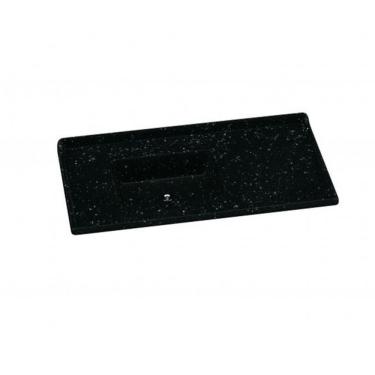 Imagem de Tampo para Pia de Cozinha Rorato Marmoplan 100 cm Cuba Lateral Esquerdo - Preto