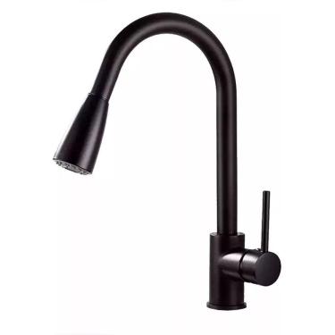 Imagem de Torneira Monocomando Cozinha Preto Fosco C/ Extensor 2 Jatos