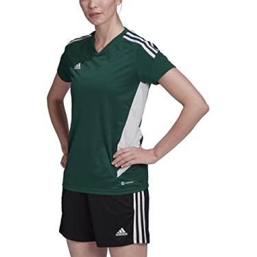 Imagem de adidas Camiseta de futebol feminina Condivo 22, verde escuro, P
