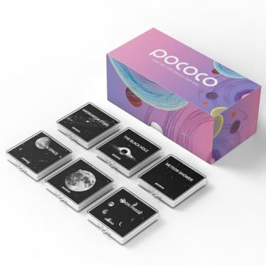 Imagem de POCOCO Lua e Estrelas Série Discos, Resolução 5K, Padrões Realistas, 6 Peças
