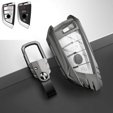 Imagem de LAVIYE Carro liga de zinco chave manga protetora, para BMW X1 X3 X5 X6 X7 1 3 5 6 7 Series G20 G30 G11 F15 F16 G01 G02 F48 Acessórios