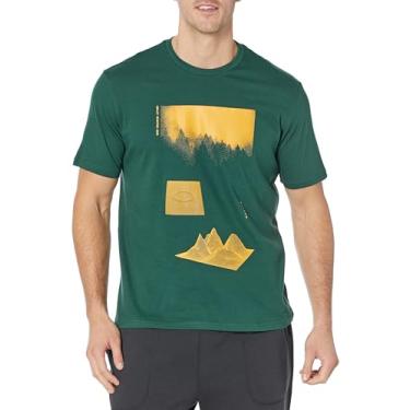 Imagem de Oakley Camiseta masculina Negative Top, Verde (capacete), M
