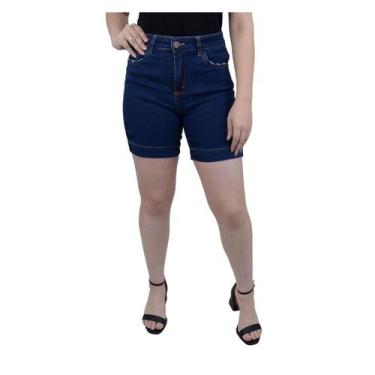 Imagem de Bermuda Jeans Feminina Recuzza Azul Escuro - 10735