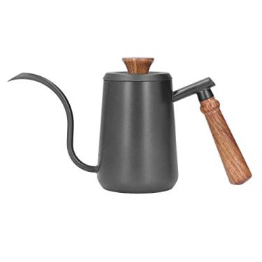 Imagem de Vomeko Café de aço inoxidável 304 derramar sobre a panela com bico pescoço de ganso e cabo de madeira Cafeteira Café derramar sobre a panela. (500 ml)