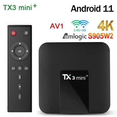 Imagem de Tanix-TX3 Mini Plus Smart TV Set Top Box  Android 11.0  Amlogic S905W2  AV1  2.4G e 5G  Dual WiFi