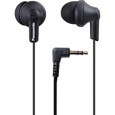 Imagem de Fones de ouvido intra-auriculares com fio Panasonic ErgoFit RP-HJE120-KA, preto fosco