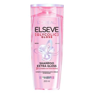 Imagem de Shampoo Elseve Glycolic Gloss L`oréal Paris Extra Gloss Cabelo Poroso e sem Brilho 200ml