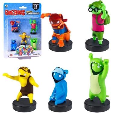 Imagem de Personagem de videogame Mini Figures Gang Beasts Stamper 5pk