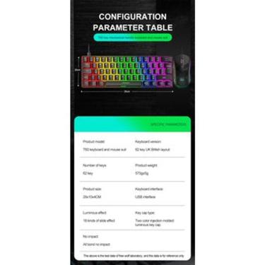 Imagem de ZIYOULANG T60 Teclado Mecânico Backlight Keyboard - Branco