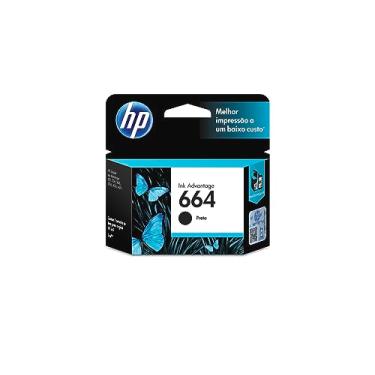 Imagem de Cartucho de Tinta HP 664 Preto Original (F6V29AB) Para Impressora Deskjet 2136, 2676, 3776, 5076, 527