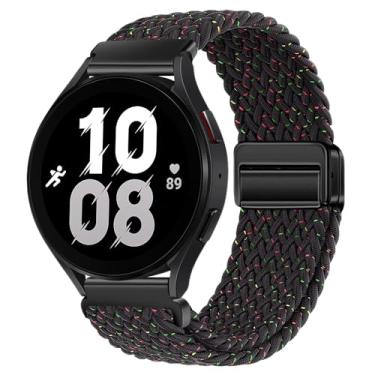 Imagem de Pulseiras magnéticas de nylon compatíveis com Samsung Galaxy Watch 6/5/4/3 Pro/Classic/Sport/Gear S3/S2 Frontier/Active, 20 mm e 22 mm para relógio Samsung Watch 47 mm, 46 mm, 45 mm, 44 mm, 43 mm, 42 mm, 41 mm e 40 mm