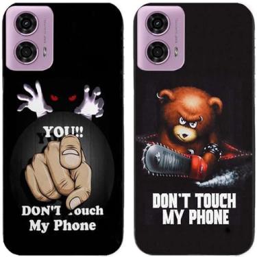 Imagem de 2 peças de capa de telefone traseira de silicone em gel TPU impresso na moda para Motorola Moto G24 Power / G24-power (Anger Bear)