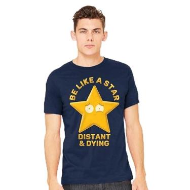 Imagem de TeeFury - Be Like A Star - Camiseta masculina estrela, Azul marino, G