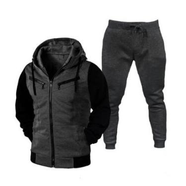 Imagem de Kit Conjunto Agasalho Blusa De Frio + Calça Moletom Masculino e Feminino-Unissex