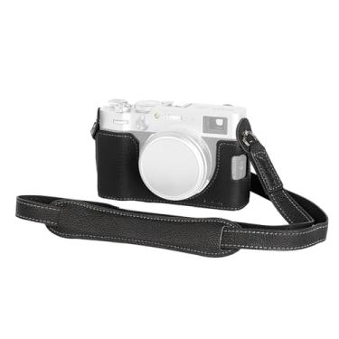 Imagem de SmallRig Kit de capa de meio couro X100VI com alça de ombro para FUJIFILM X100VI, capa de câmera estilo retrô com moldura de liga de alumínio (preto) - 4700