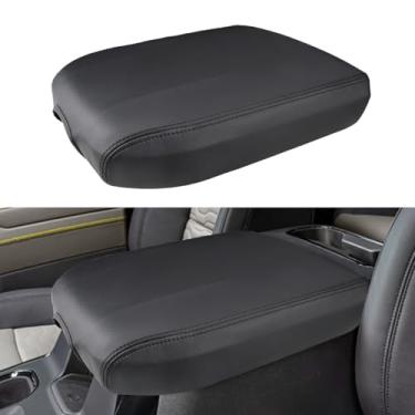 Imagem de INTGET Capa de console central para Chevy Silverado 2026 e GMC Sierra Acessórios 2019 2020 2021 2022 2023 2024 2025 Protetor de caixa de descanso de braço com tampa de apoio de braço (pontos pretos
