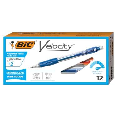 Imagem de BIC Lápis mecânicos Velocity, com barril colorido, ponta média (0,7 mm), pacote com 12 lápis mecânicos com borrachas