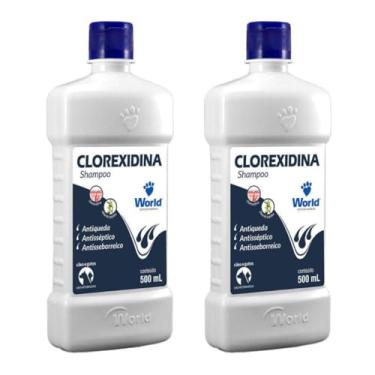 Imagem de Shampoo Genérico Dugs Clorexidina 500ml Cada, 2 Unidades, Cães e Gatos, Anti Queda, Antisseborreico, Brilho ao Pelo