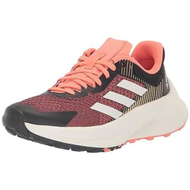 Imagem de adidas Tênis feminino Terrex Soulstride Flow, Preto/branco cristal/laranja impacto, 10.5