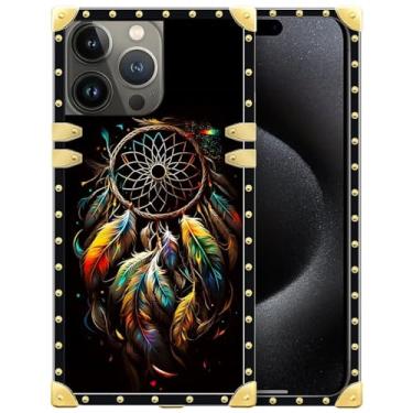 Imagem de DAIZAG Compatível com GGGG 16 Pro Max, capa Dark Dream Catcher quatro cantos com para-choque, capa de proteção antiarranhões à prova de choque para homens e mulheres para GGGG 16 Pro Max