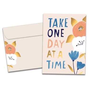 Imagem de Tree-Free Greetings "Take Your Time Floral Get Well Card - 1 cartão reciclado 12 x 17 cm e envelope correspondente, cartolina grossa, feito de forma sustentável nos EUA - Desejos floridos sinceros