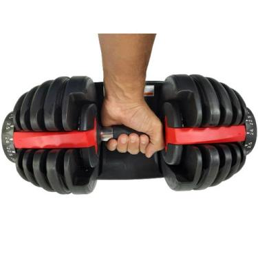 Imagem de Halter Regulável 24kg Dumbell Anilha Dumbbell Drum Ajustável - OCCY