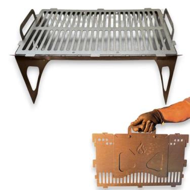 Imagem de Churrasqueira Portátil Desmontável em Aço Carbono - Fli Comercio digit