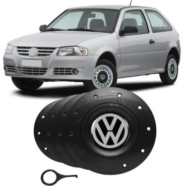 Imagem de Jogo 4 Calotas Tampa Roda Ferro Vw Aro 13 14 15 Amarok Gol