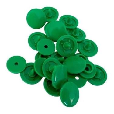 Imagem de Botão De Pressão Colorido Original Ritas 100 Unidades, Verde Bandeira
