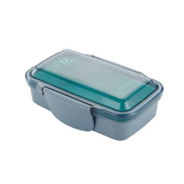 Imagem de Pote Marmita Lunch Box Electrolux Com Divisória - Verde, Cinza e Verde