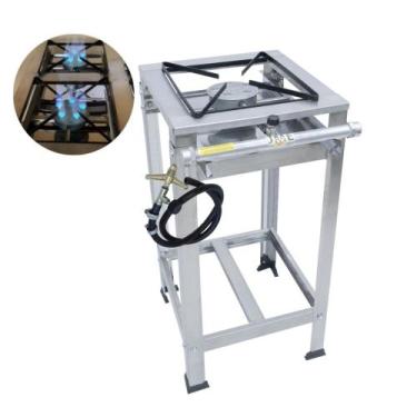 Imagem de Fogão 30X30 1 Bocas Alta Pressão Industrial Em Inox - JME METAL