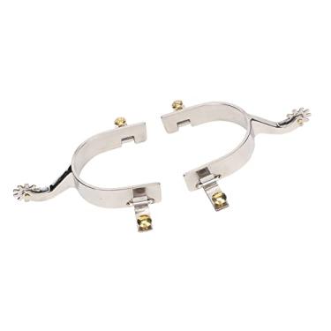 Imagem de Esporas para Botas de Cowboy, Esporas Inglesas Esporas de Aço Inoxidável Com Engrenagem Rotativa 1 par de Esporas de Cavalo para Homens e Mulheres Esporas de Pára-choque para