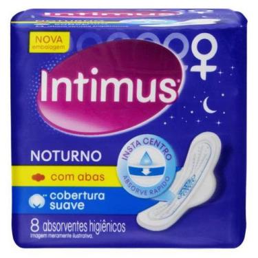 Imagem de Absorvente intimus gel noturno suave c/ abas 8un