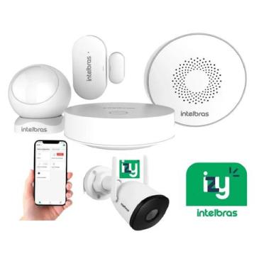 Imagem de Alarme S/ Fio Casa Inteligente Wifi Smart Iss 1001 Intelbras c/câmera 