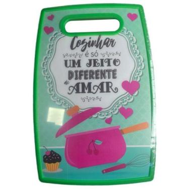 Imagem de Tábua Corte Carne Legumes Plástico Reforçado Resistente 36Cm - Tesla S