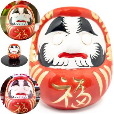 Imagem de Enfeite Decorativo Daruma Boneco Sorte Paz Prosperidade Fortuna Zen De