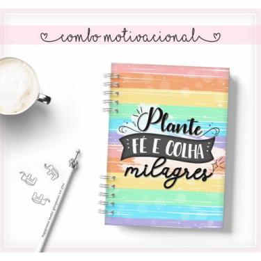 Imagem de Caderno Personalizado MOTIVACIONAL 60 Folhas 15,5x21,5 Cm - Mel'art Pa
