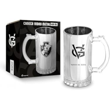 Imagem de Caneca de Vidro Metalic Vasco da Gama - 480ml