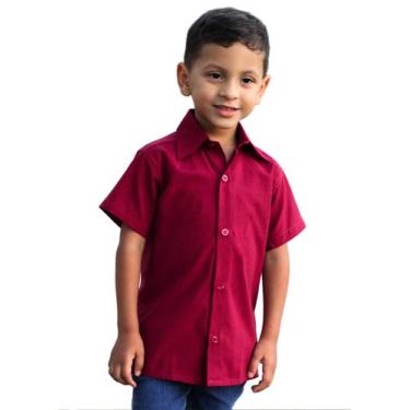 Imagem de Camisa social infantil manga curta para meninos do 1 ao 16 - Maximus, 