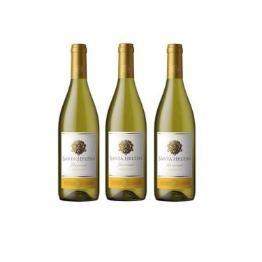 Imagem de Kit Vinho Santa Helena Chardonnay Reservado Branco 750ml 3un