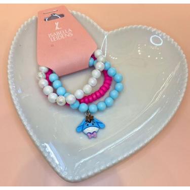 Imagem de Pulseira de Miçangas Infantil Porquinho Feliz (conjunto com três pulse