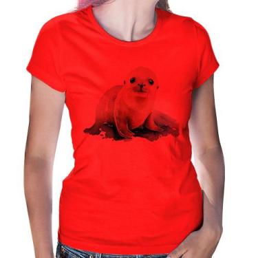 Imagem de Baby Look Foca Bebê - Foca na Moda, Vermelho, P