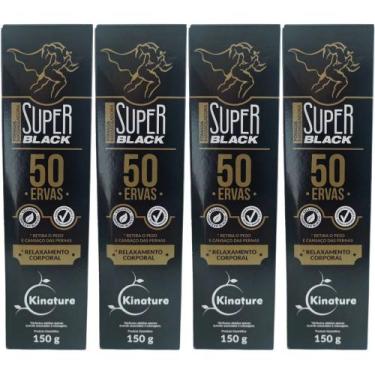 Imagem de Kit 4 Pomada Massageadora 50 Ervas Naturais Super 150g - Kinature