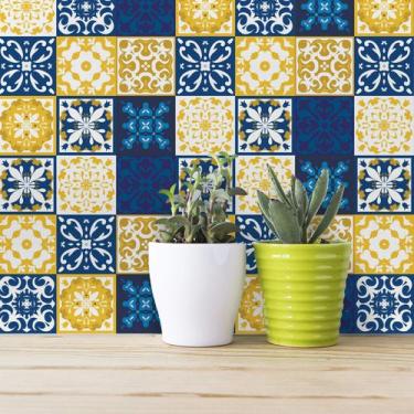 Imagem de Adesivo de Azulejo Azul Cobalto 20x20 cm com 12un - Quartinhos