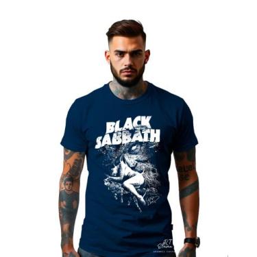 Imagem de Camiseta Banda Black Sabbath Heavy Metal Caveira Death Camisa 100% Alg