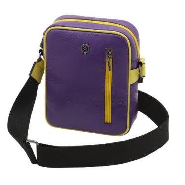 Imagem de Bolsa Crossbody de Couro Mariart Amy, Blueberry, Citrus