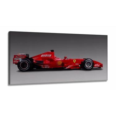 Imagem de Quadro Decorativo  Fórmula 1 Ferrari 1em Tecido Canvas - Wall Frame