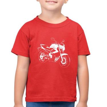 Imagem de Camiseta Algodão Infantil Moto XJ6 N Art - Foca na Moda, Vermelho, 14