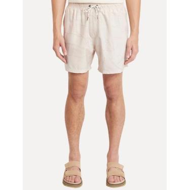 Imagem de Short Aramis Masculino D'Água Estampado Traços Cáqui Claro, XL/GG